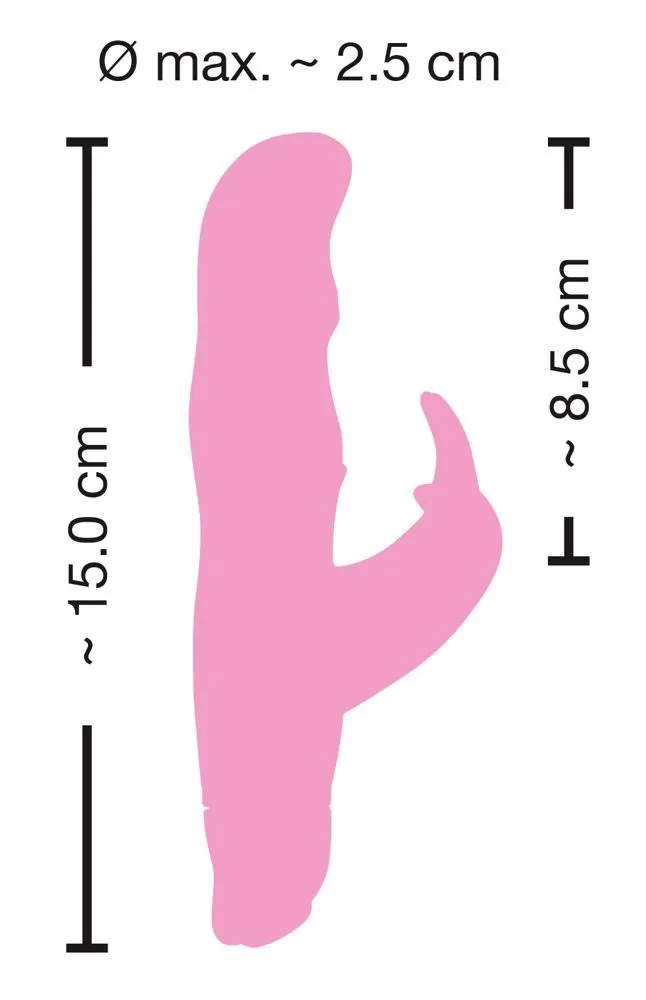 Sweet Smile G Bunny - Wibrator królik, Różowy, 15 cm