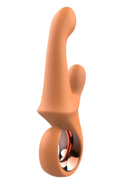 Вібратор-кролик Glam G-Spot Duo Vibrator, 22.7 см (оранжевий)
