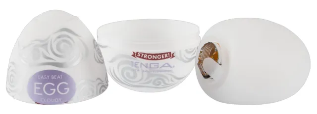 Tenga Egg Hard Boiled Cloudy - Masturbator jajko, Biały, 7 cm