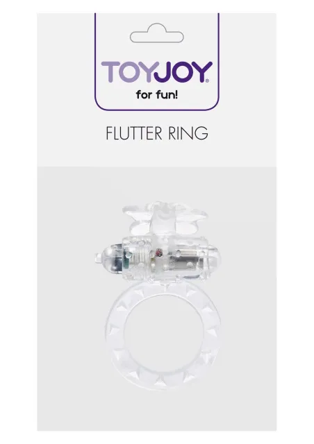 Виброкольцо ToyJoy Flutter Ring, 7.5 см (прозрачный)