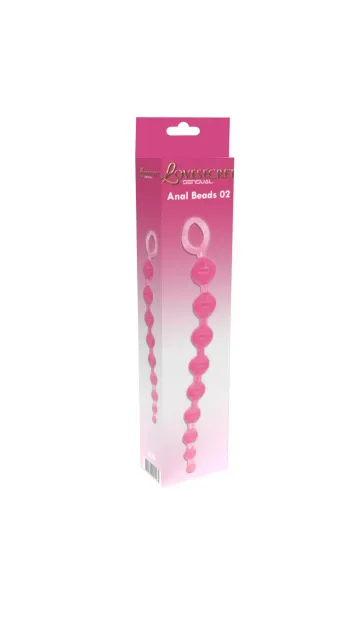 Power Escorts Anal Beads 02 - Kulki analne, Różowy, 30 cm