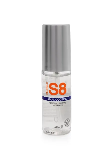 Stimul8 S8 Cooling Anal Lube - Lubrykant na bazie wody, Bezzapachowy, 50 ml