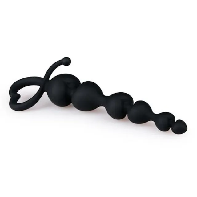 Анальная пробка EasyToys Uchwyt Serce, 18.5 см (черный)
