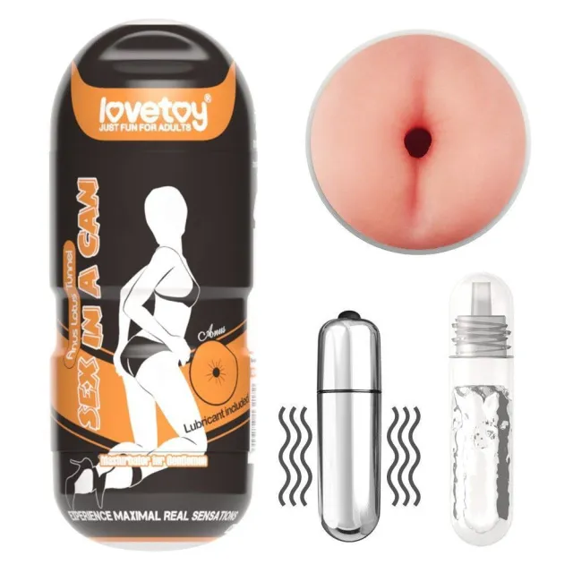 Мастурбатор Sex In A Can Vibrating Anus Lotus Tunnel (телесный)