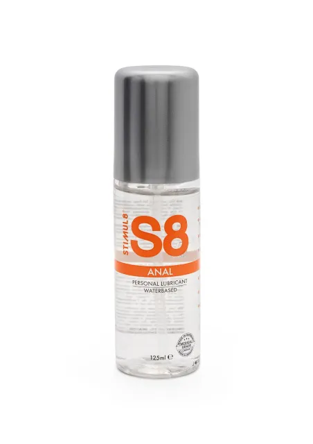 Stimul8 S8 Anal Lube Natural - Lubrykant na bazie wody, Bezzapachowy, 125 ml