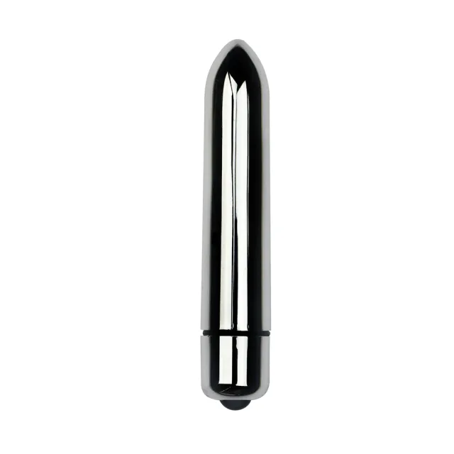 Lovetoy X-Basic Bullet Long 10 Speeds - Mini-wibrator, Srebro, 9 cm