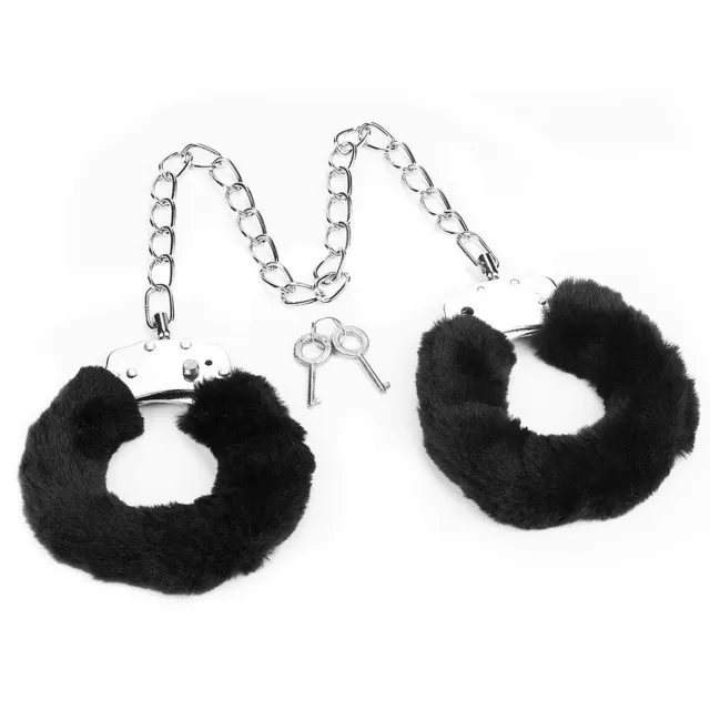 Наручники Lovetoy Fetish Pleasure Fluffy Leg Cuffs (черный)