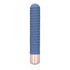Вибратор Loveline Ribbed Mini, 14.1 см (синий)
