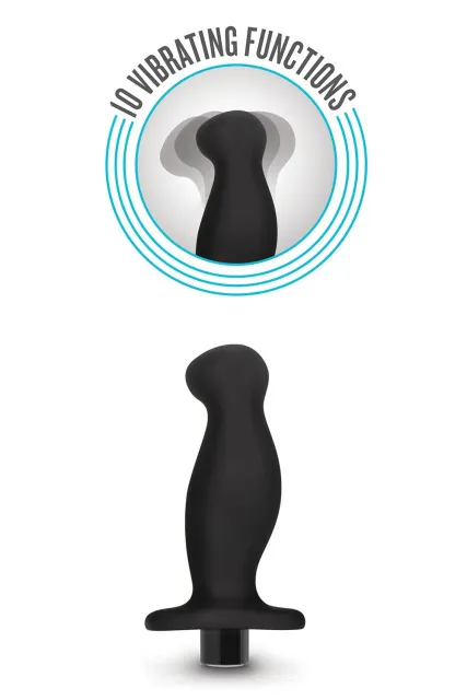 Стимулятор простаты Anal Adventures Platinum Vibrating 2, 10.7 см (черный)