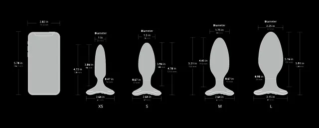 Анальная пробка Lovense Hush 2 M, 13,5 см (черный)