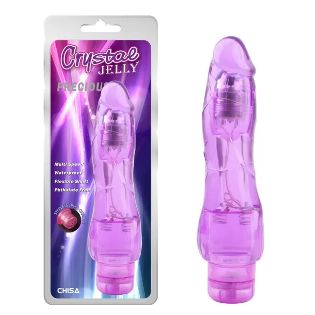 Вибратор Crystal Jelly Precious, 21 см (фиолетовый)