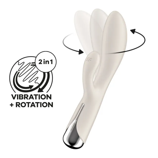 Вибратор-кролик Satisfyer Spinning Rabbit 1, 20 см (белый)