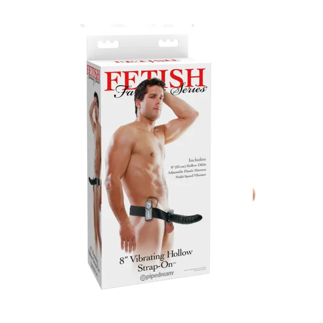 Полый страпон с вибрацией Pipedream Fetish Fantasy Series, 20 см (черный)