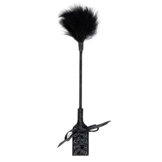 Fetish B - Series Tickler & Whip 3.0 - Szpicruta, Czarny, 41 cm