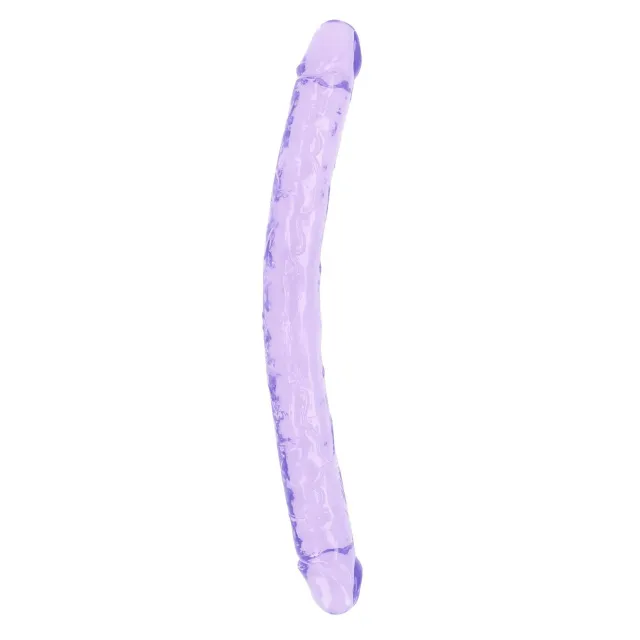 RealRock Double Dong - Dwustronny dildo B, Fioletowy, 45 cm