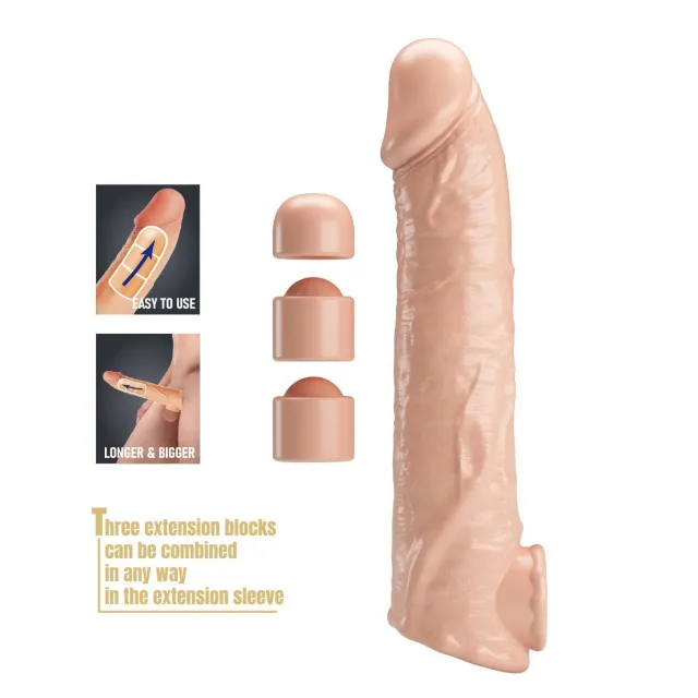 Насадка на пенис Pretty Love Extension Penis Sleeve, 26 см (телесный)