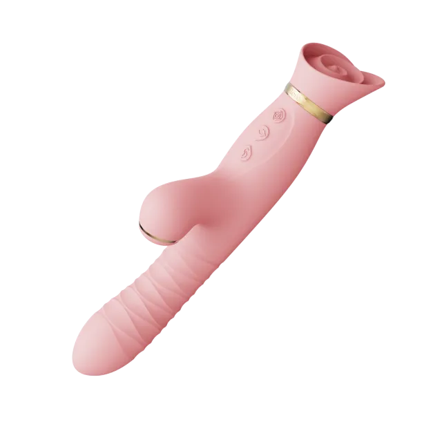 Вибратор-кролик Zalo Rose Rabbit Thruster, 25 см (светло-розовый)