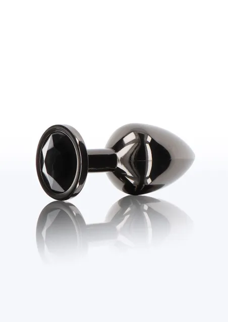Анальная пробка Taboom Butt Plug With Diamond Jewel L, 9.5 см (черный)