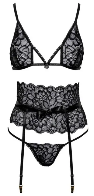 Комплект Kissable Suspender Set, L/XL (черный)
