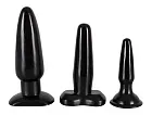Набор анальных пробок Orion Liquorice Dip Plugs, 3 шт (чёрный)