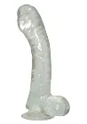 Фалоімітатор Lazy Buttcock, 17 см (прозорий)