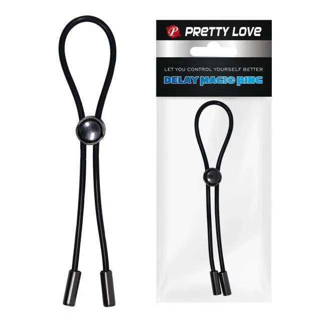 Эрекционное кольцо Pretty Love Delay Magic Ring, 26 см (черный)
