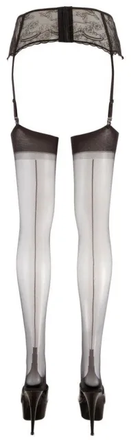 Чулки Cottelli Legwear с декоративным швом, 6 (черные)