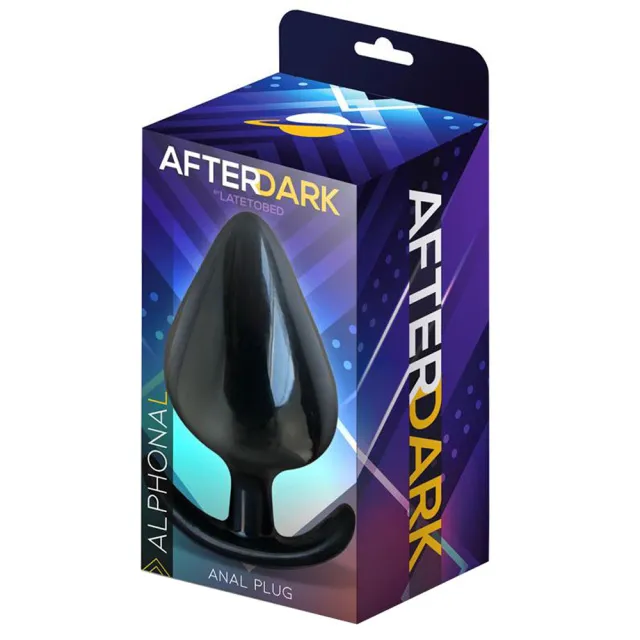 AFTERDARK Alphona L - Korek analny, Czarny, 11 cm