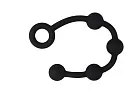 Black Mont Storm Beads S - Koraliki analne, Czarny, 33 cm