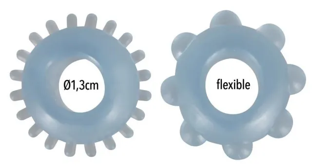 Набір ерекційних кілець для пеніса Cock Ring Set, 2 шт (блакитний)