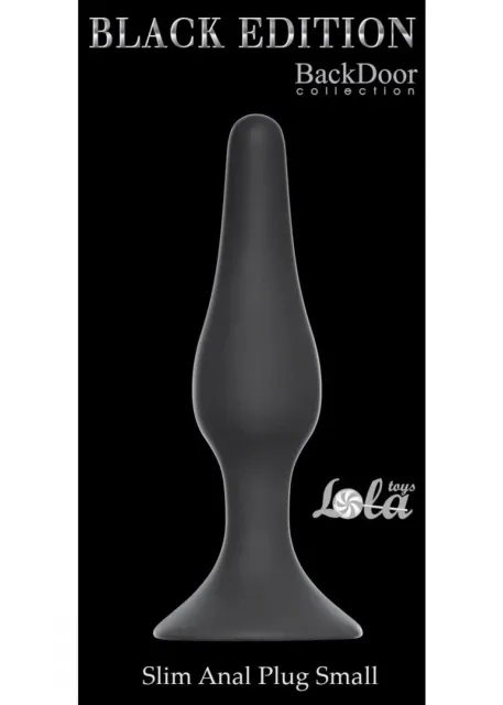 Анальная пробка Lola Toys Plug-Slim Small, 10.5 см (черный)