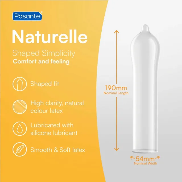 Презервативи Pasante Naturelle Condoms, 3 шт