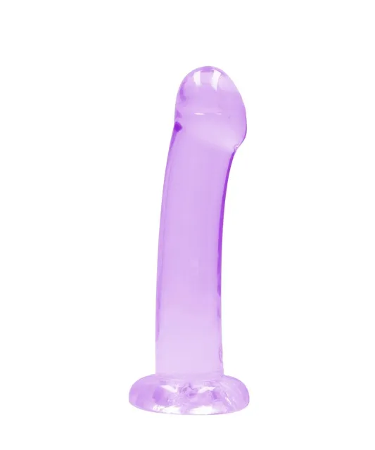 Фаллоимитатор RealRock Crystal Clear 6,7", 17 см (фиолетовый)