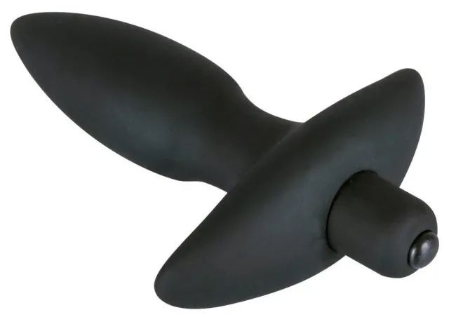 Анальная пробка с вибрацией Black Velvet S, 13 см (черный)
