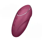 Вібратор для клітора Satisfyer Tap & Climax 1, 11 см (бордовий)