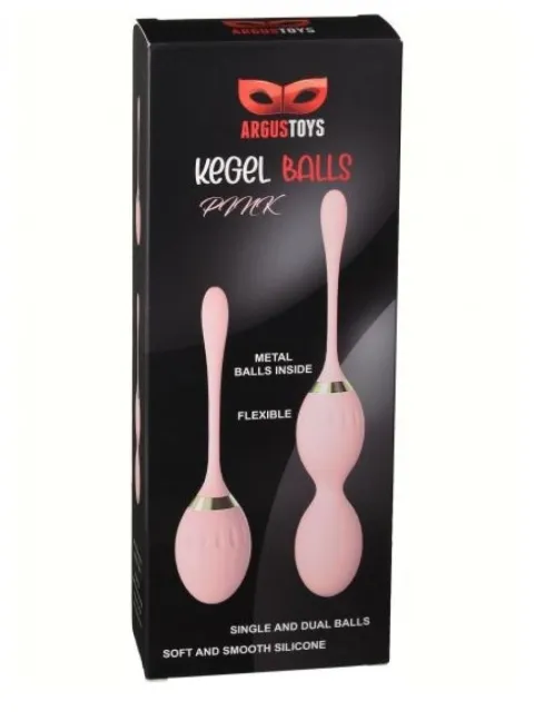 Argus Kegel Balls - Zestaw kulek dopochwowych, Różowy, 19.8 cm