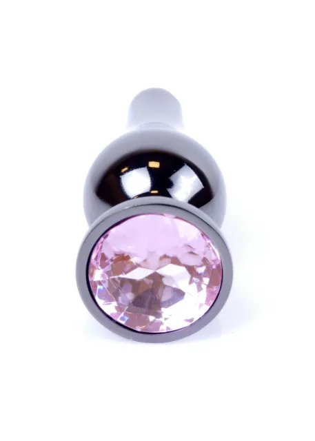 MyLove Jewellery Dark Silver Butt Plug - Korek analny, Jasnoróżowy, 9.5 cm