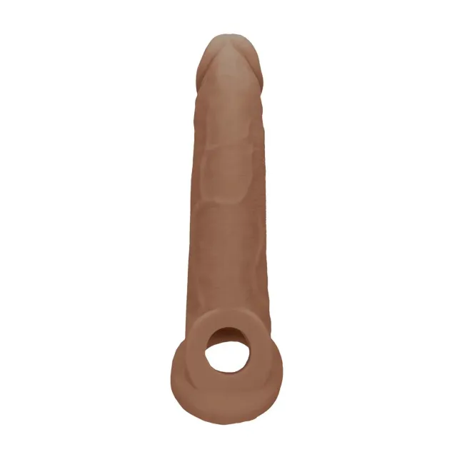 Насадка на пеніс RealRock Penis Sheath, 21.5 см (коричневий)