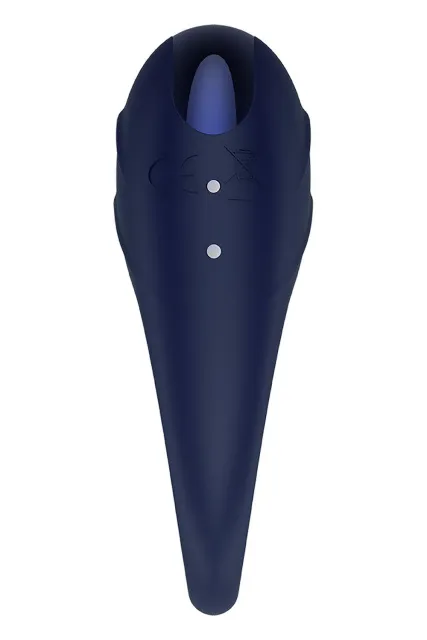 Виброкольцо Glam Vibrating Cockring, 7 см (синий)