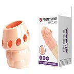 Насадка на пеніс Pretty Love Oskar Penis Thicker Flesh, 6,4 см (тілесний)