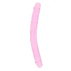 Двухсторонний фаллоимитатор RealRock Crystal Clear Double Dildo 18'', 45 см (розовый)