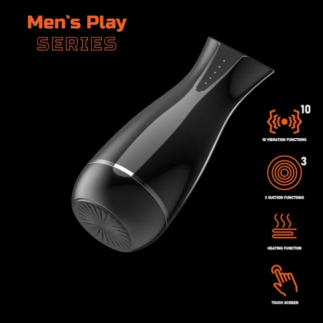 Автоматический мастурбатор Erospace Men's Play B6 с подогревом и вибрацией (черный)