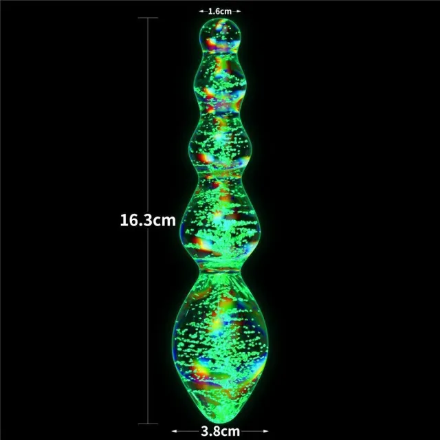 Lovetoy Twilight Gleam Tantalizing Orbs - Dildo, Zielony, 16.3 cm