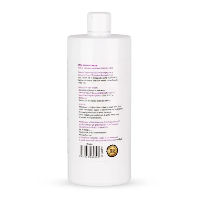 MyLove Sperm Liquid Water Splash - Lubrykant na bazie wody, Bezzapachowy, 1000 ml