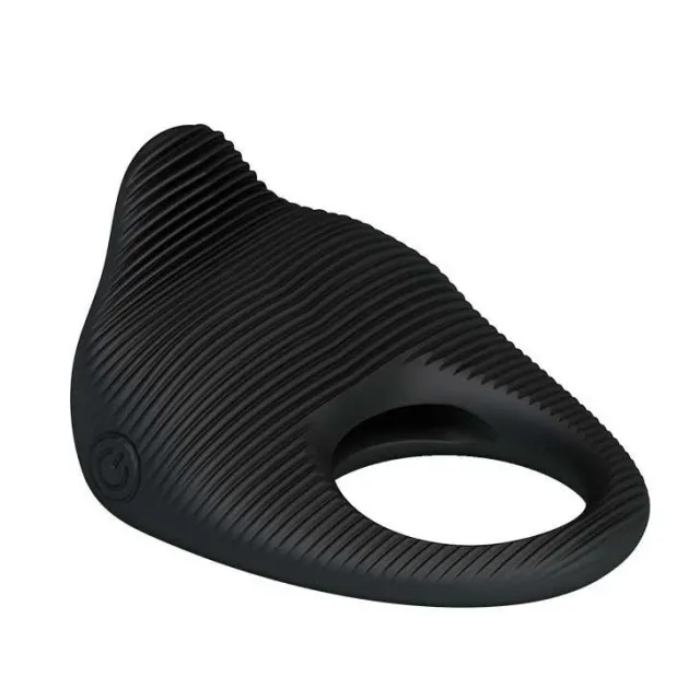 Ерекційне кільце Pretty Love Thimble Vibrating Cock Ring, 6 см (чорний)