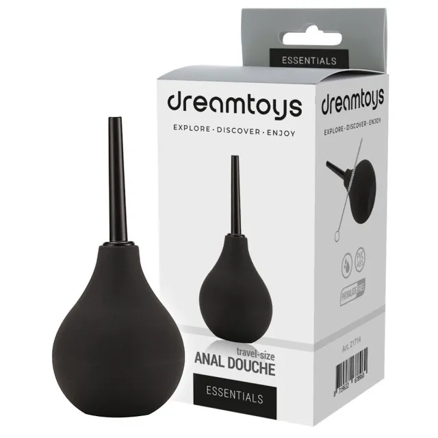 Dream Toys Cheeky Love Anal Douche Travel Size - Prysznik analny, Czarny, 13.4 cm, 89 ml