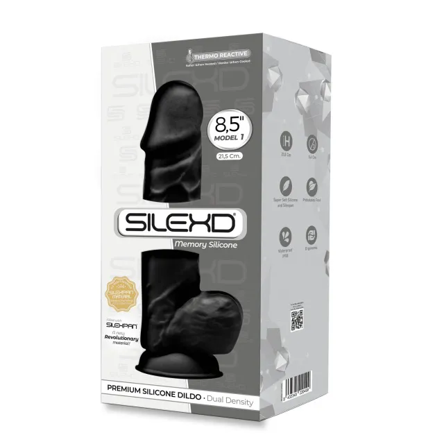 Фаллоимитатор Silexd Premium Silicone Dildo Model 4 Size 8.5, 21.5 см (черный)