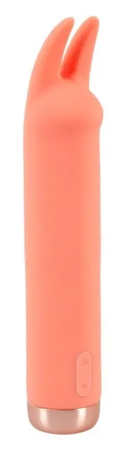 Вибратор для клитора Peachy Mini Tickle Bunny, 15,4 см (оранжевый)