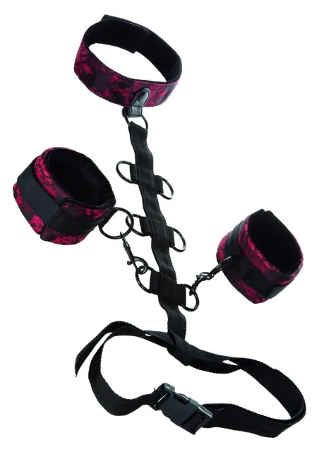 CalExotics Scandal Collar Body Restraint -, Czarny-Czerwony, 116.75 cm