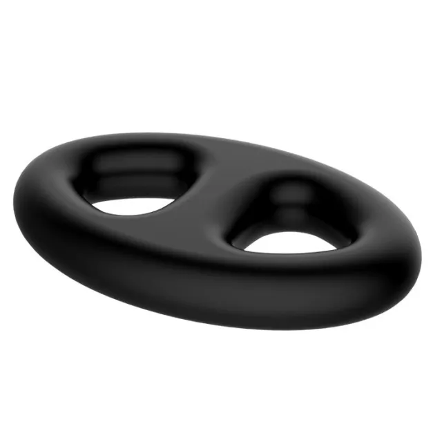 Crazy Bull Super Soft Silicone - Pierścień erekcyjny, Czarny, 8.4 cm